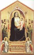 GIOTTO di Bondone Enthroned Madonna with Saints (mk08) oil painting reproduction
